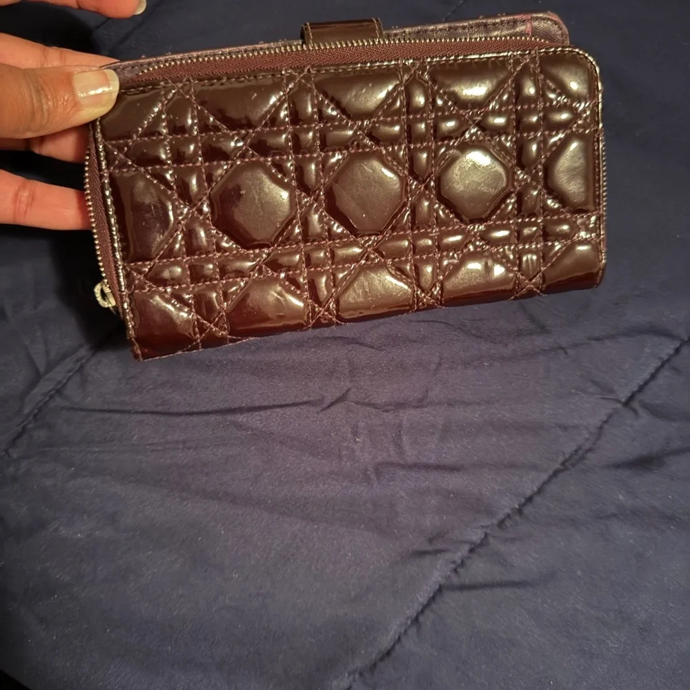 Christian Dior patent wallet